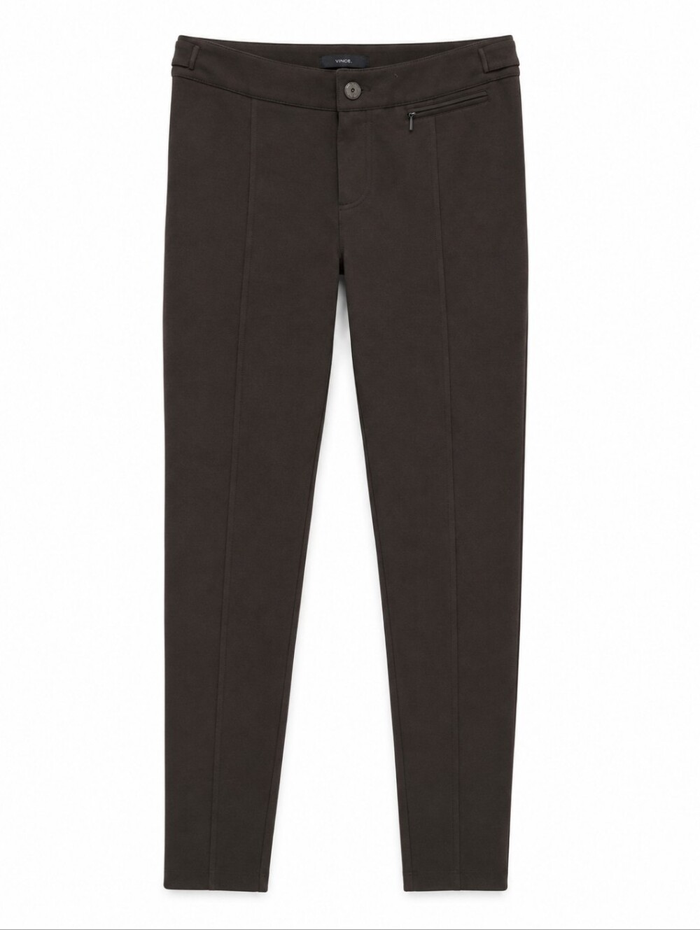 Vince Dark Brown Ponte Skinny Riding Pants, 8, Equestrian, Heritage, Fall